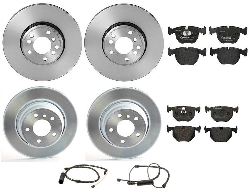 Brembo Brake Pads and Rotors Kit - Front and Rear (332mm/324mm) (Low-Met)